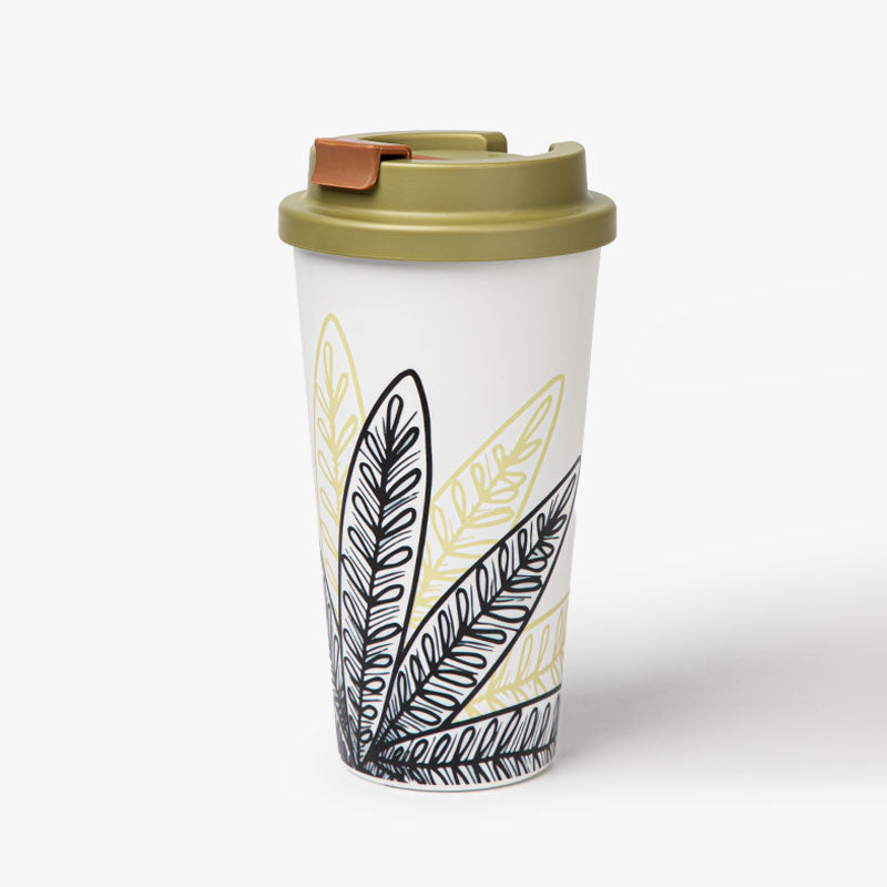 Eco Friendly Nature Material Reusable 100% Plant PLA Tea Coffee Mug Travel Mug Coffee Cup Take Away Melamine Free