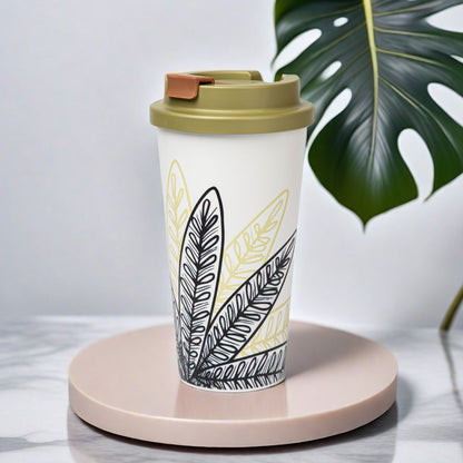 Eco Friendly Nature Material Reusable 100% Plant PLA Tea Coffee Mug Travel Mug Coffee Cup Take Away Melamine Free